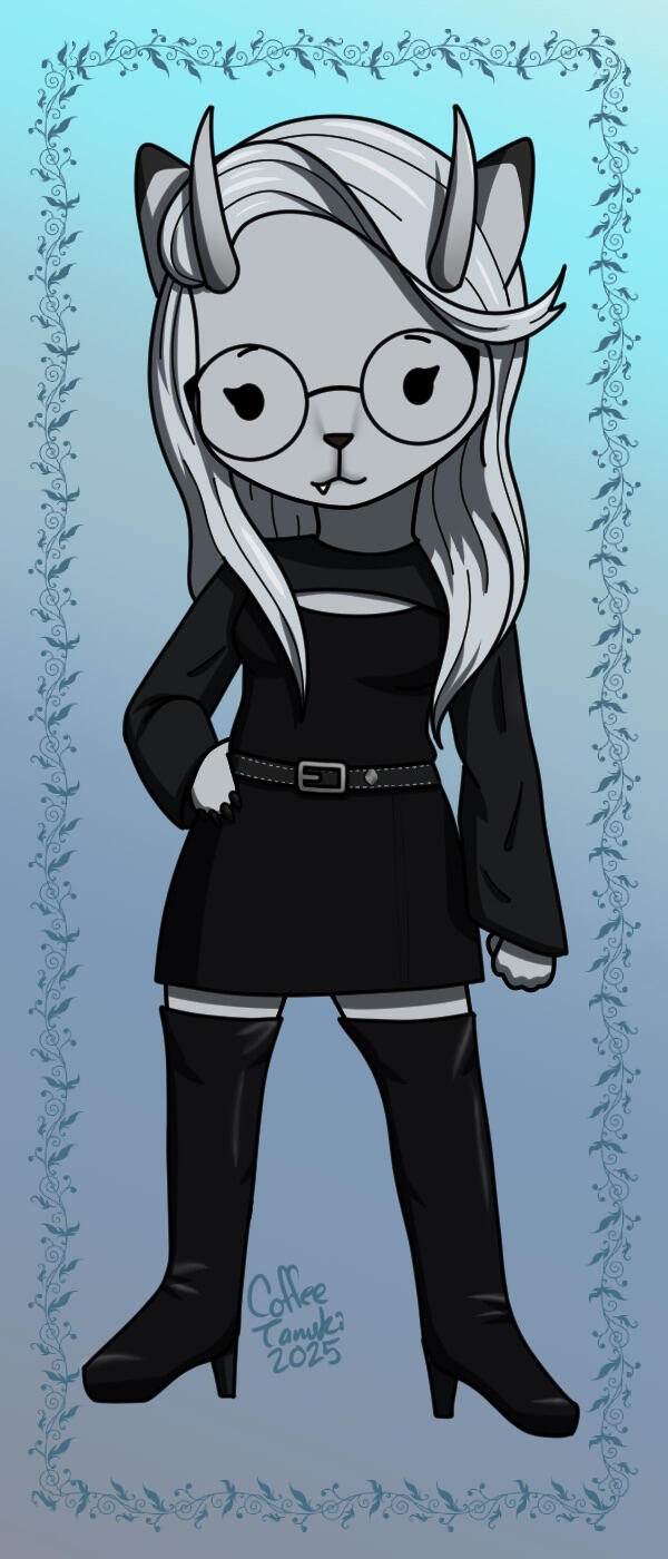 On-base Chibi - Commission for Office (OC belongs to @meowmeowlexy.bsky.social)